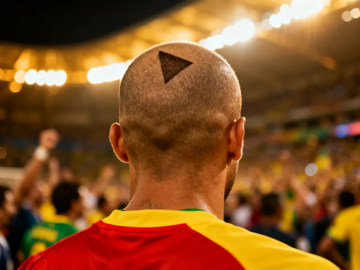 Charakterystyczny trójkąt włosów inspirowany fryzurą Ronaldo Nazario