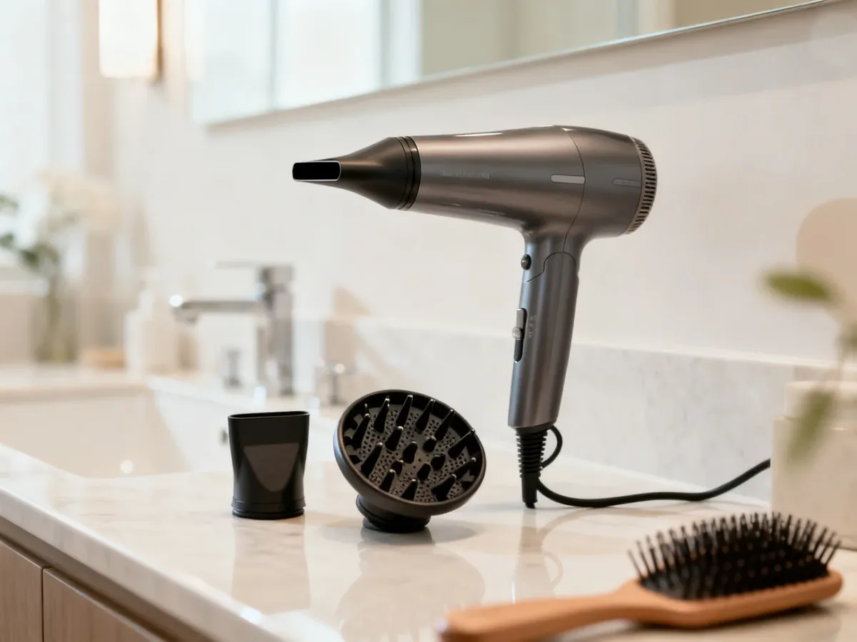 Suszarka do włosów z końcówką koncentratora i dyfuzorem