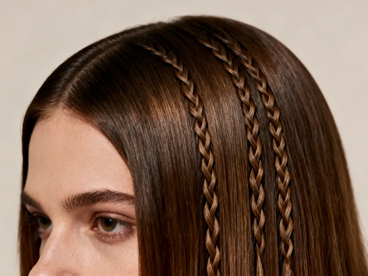 Karbowane pasma na długościach przy gładkiej nasadzie