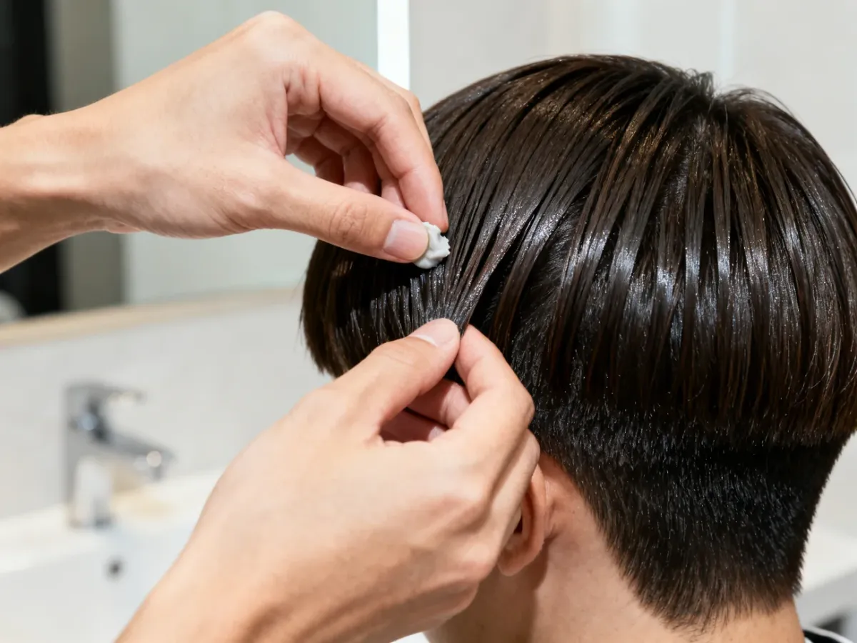 Stylizacja teksturowanej fryzury na garnek matową pastą