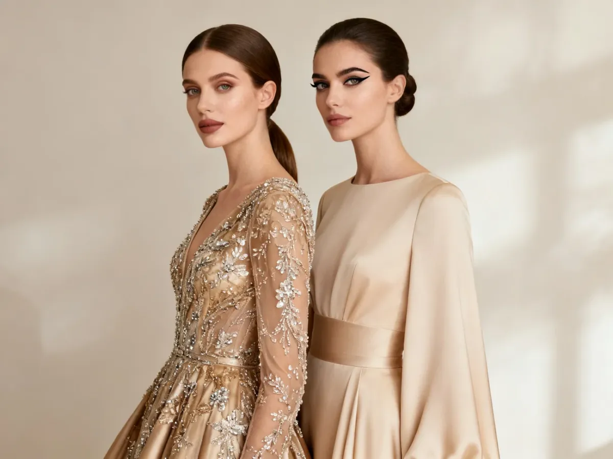 Eleganckie stylizacje ślubne łączące suknie, makijaż i upięcia