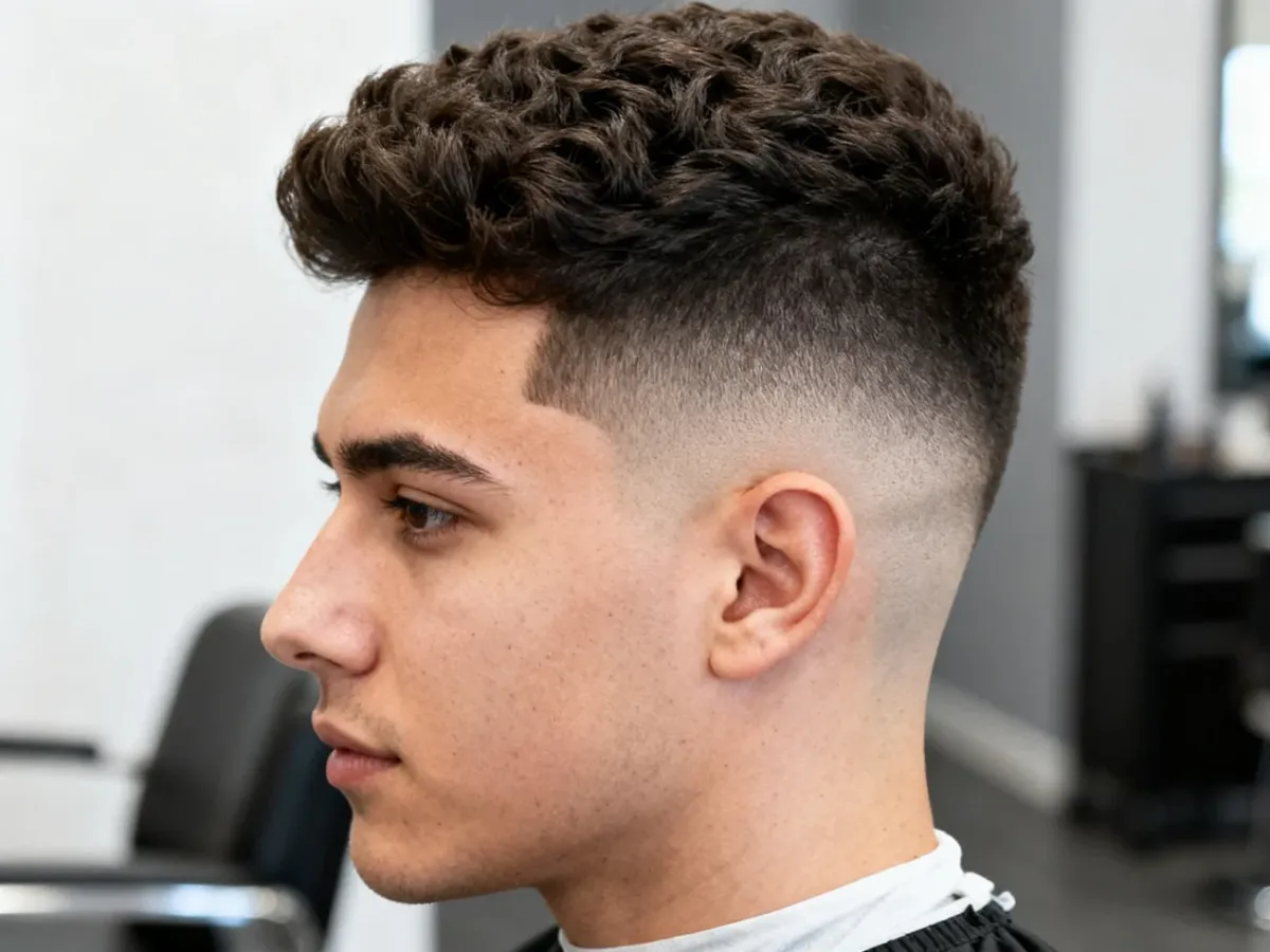 High taper fade dopasowany do kształtu twarzy