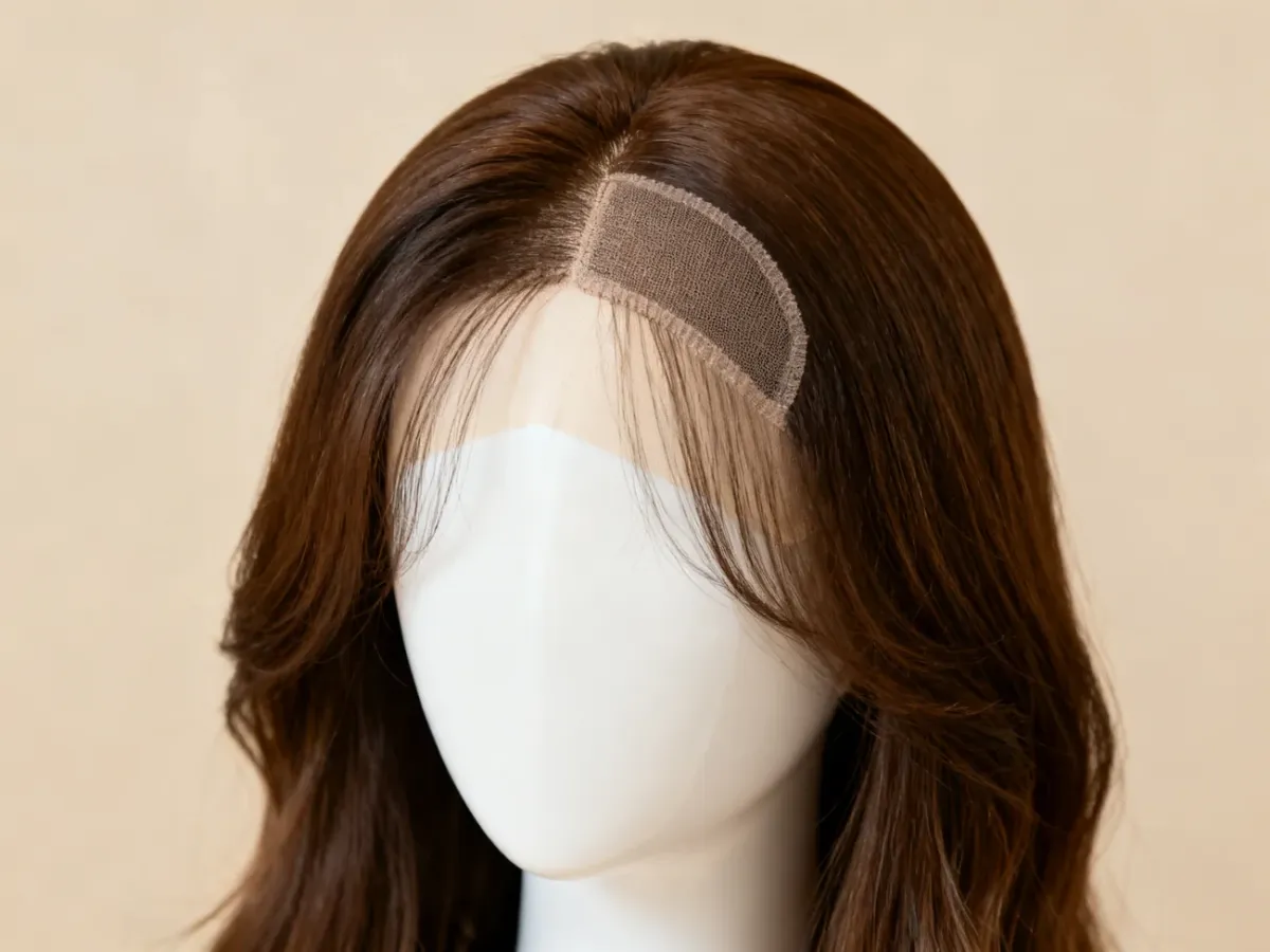 Peruka naturalna z lace front, baby hair i realistycznym przedziałkiem