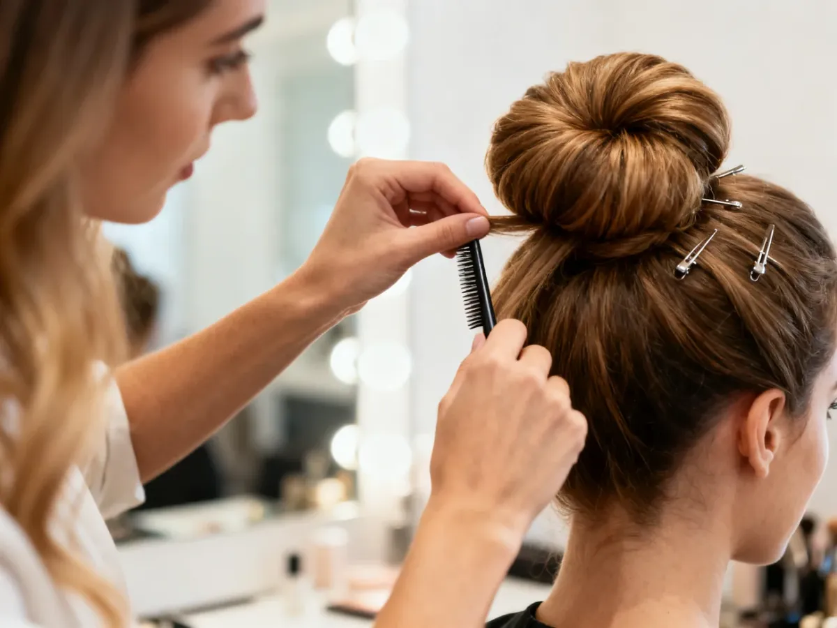 Stylizacja koka z użyciem kokówki i wsuwek