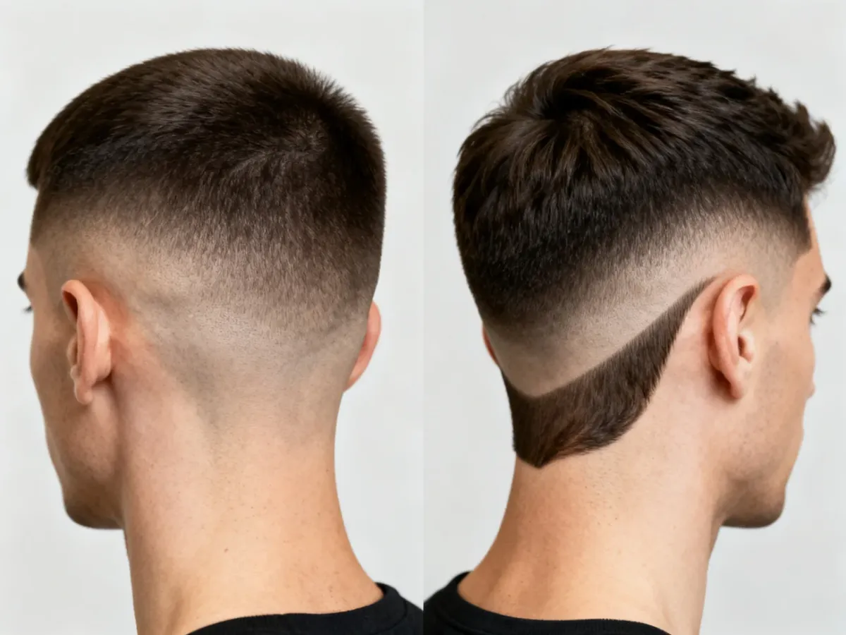 Porównanie klasycznego fade i drop fade z profilu
