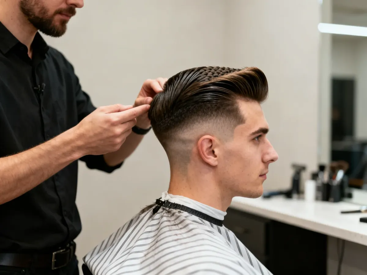 Różne style górnej części fryzury połączone z cięciem skin fade
