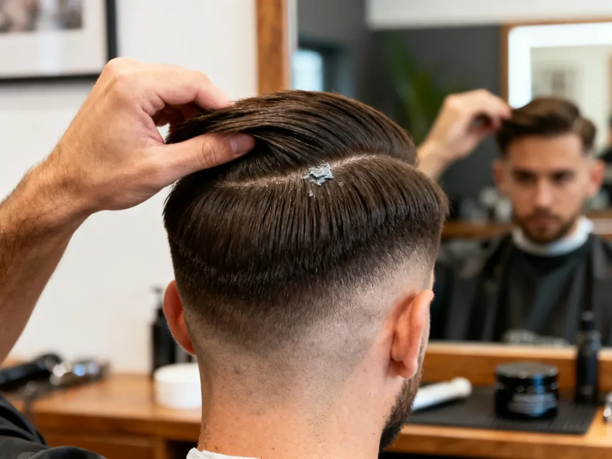 Stylizowanie góry fryzury low taper matową pastą