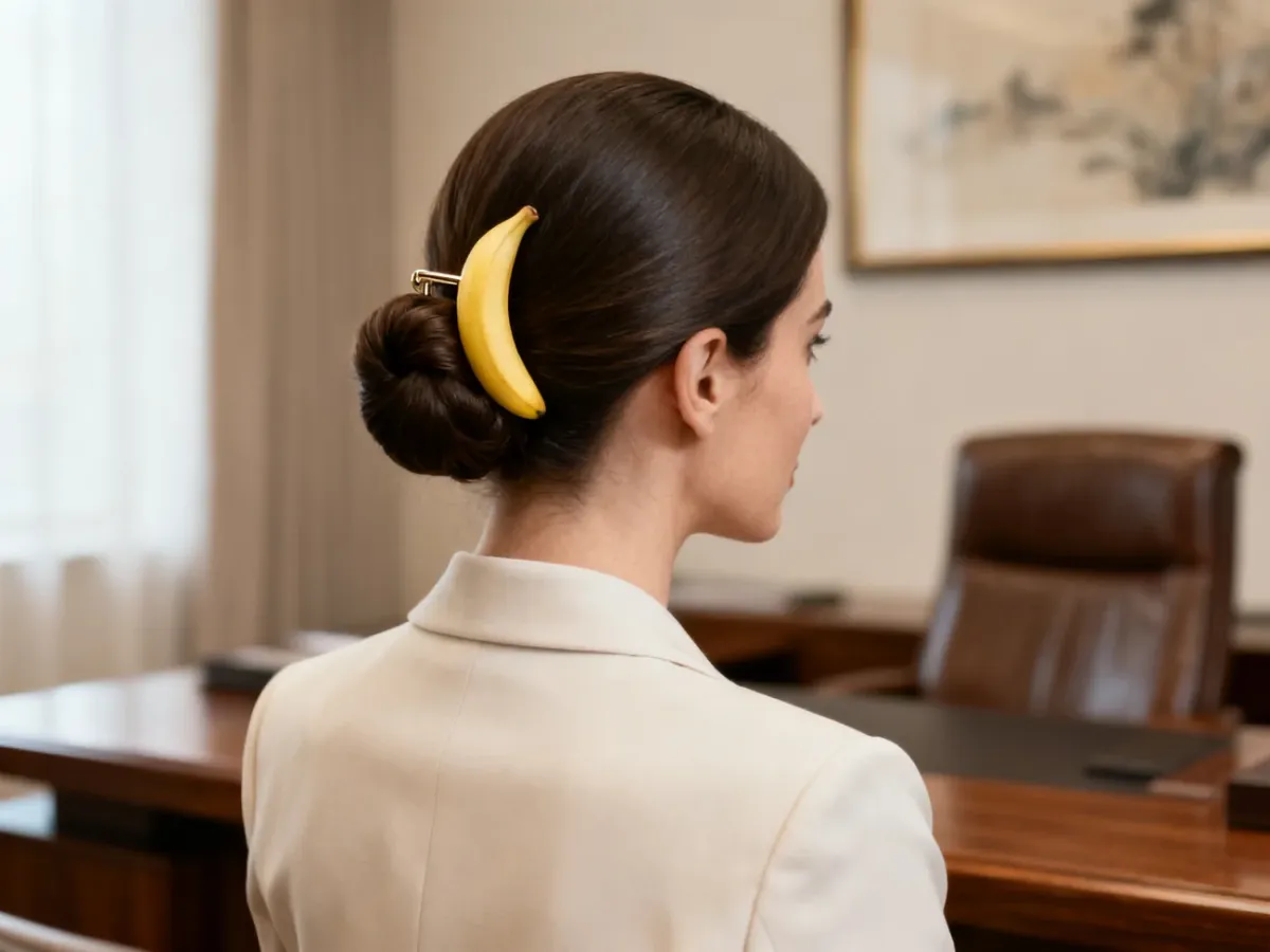 Elegancki francuski kok ze spinką banan
