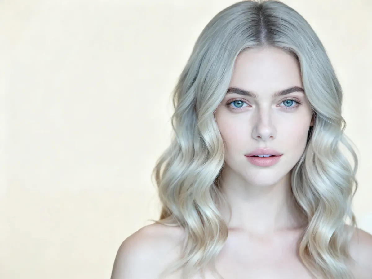 Naturalny stone blonde z beżowymi i chłodnymi refleksami