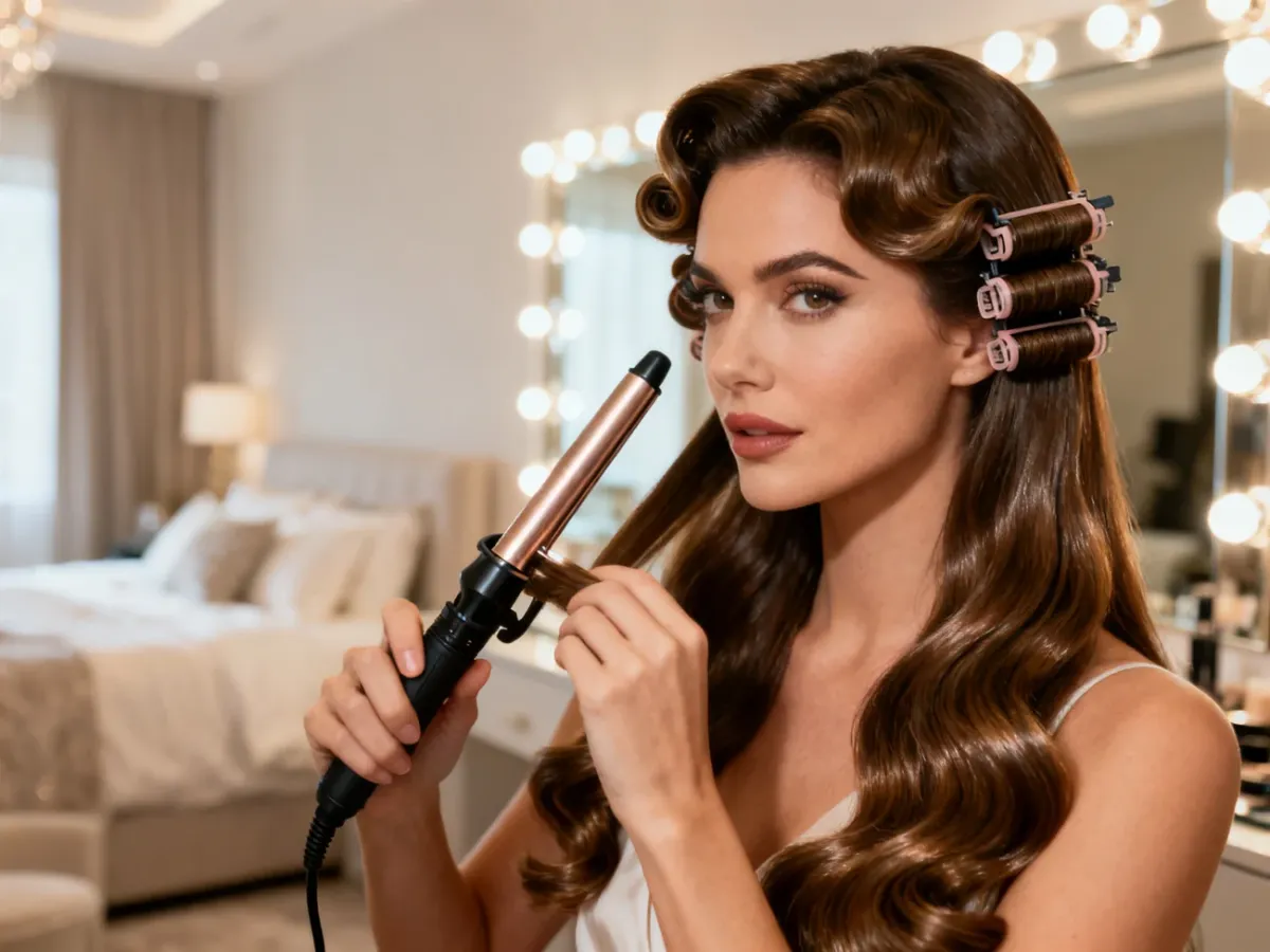 Stylizacja hollywoodzkich fal za pomocą lokówki