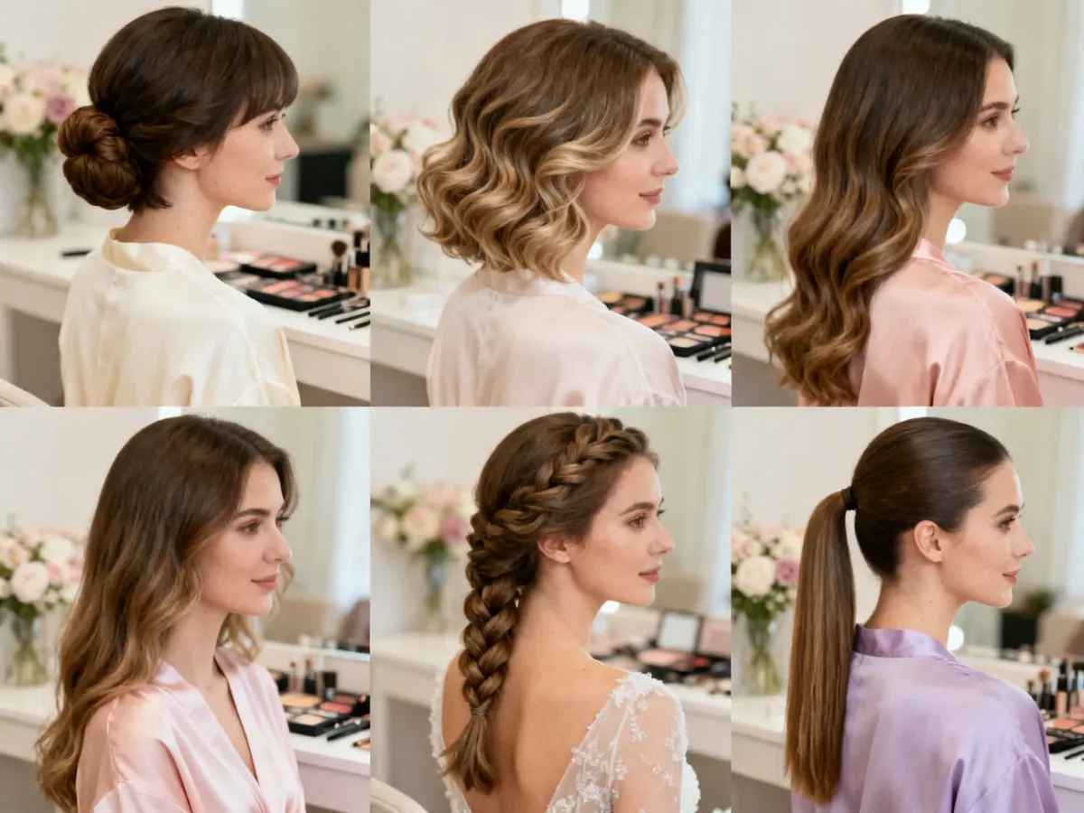Różne eleganckie fryzury damskie na wesele
